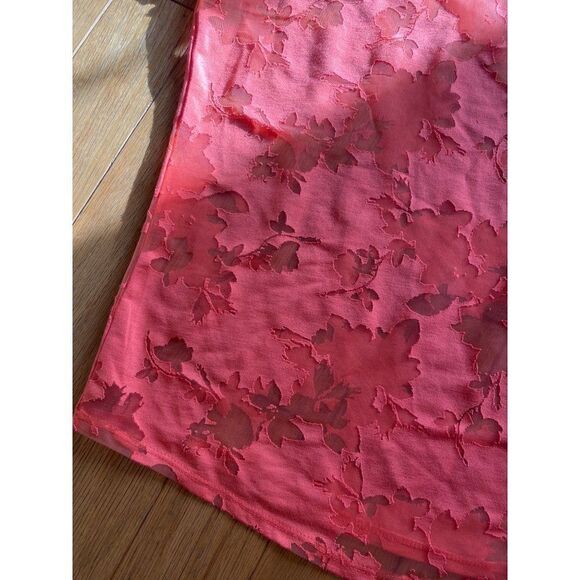 Apt. 9, women’s peach cap sleeve, sheer floral casual blouse size XL - Picture 2 of 9